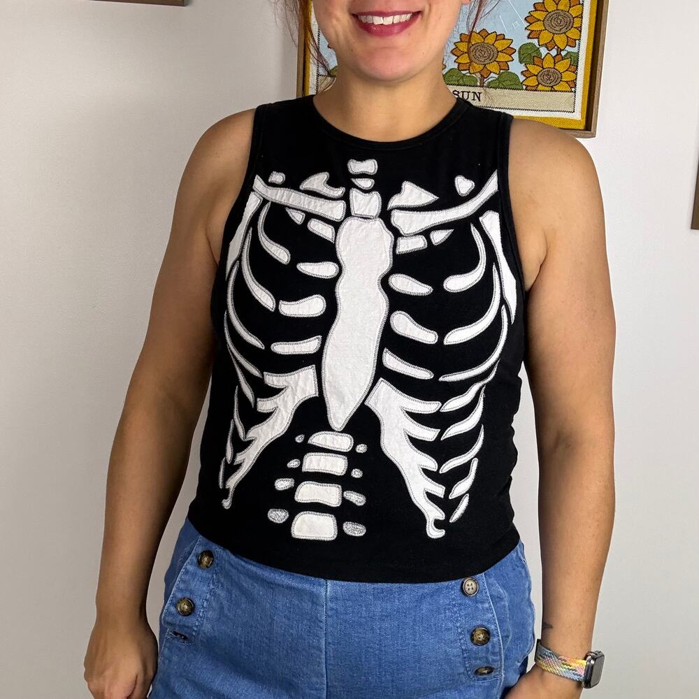 Forever 21 black skeleton tank top size 1X XL